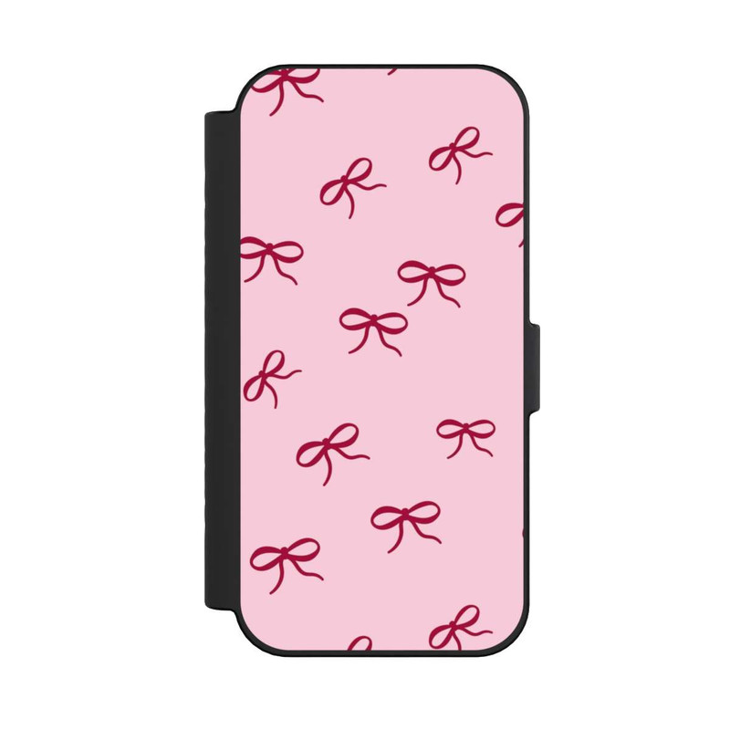 iPhone 16 NIVOflip Schleifen Muster Rot Pink