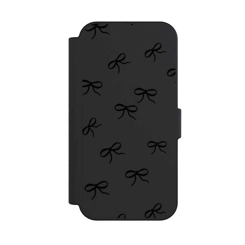 iPhone 16 NIVOflip Schleifen Muster Schwarz Transparent