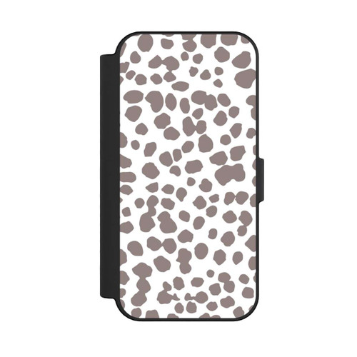 Apple iPhone 16 NIVOflip Motif Guépard Marron Blanc