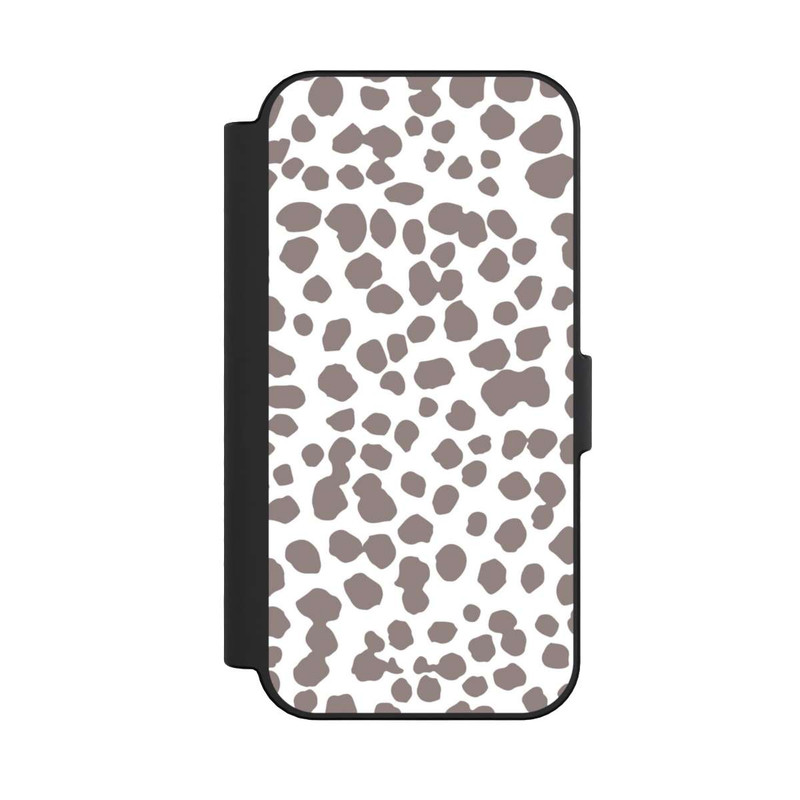 iPhone 16 NIVOflip Motif Guépard Marron Blanc