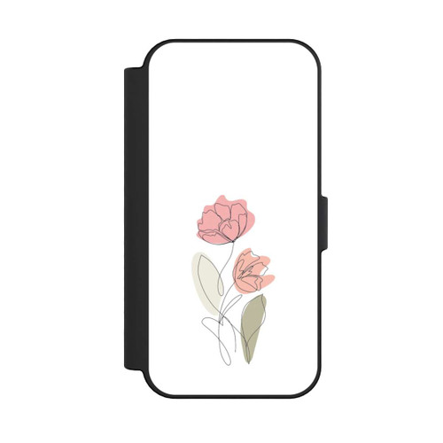 Apple iPhone 16 NIVOflip Flower Line Art Red