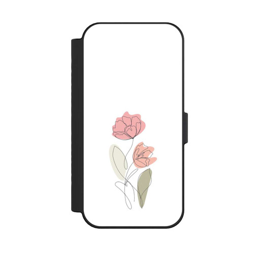 Apple iPhone 16 NIVOflip Flower Line Art Red