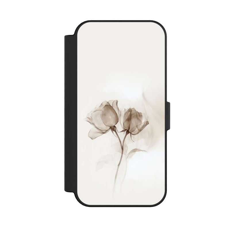 iPhone 16 NIVOflip Braune Rose Blume Nebel