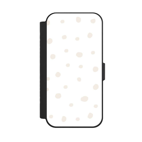 Apple iPhone 16 NIVOflip Punktmuster Weiß Braun