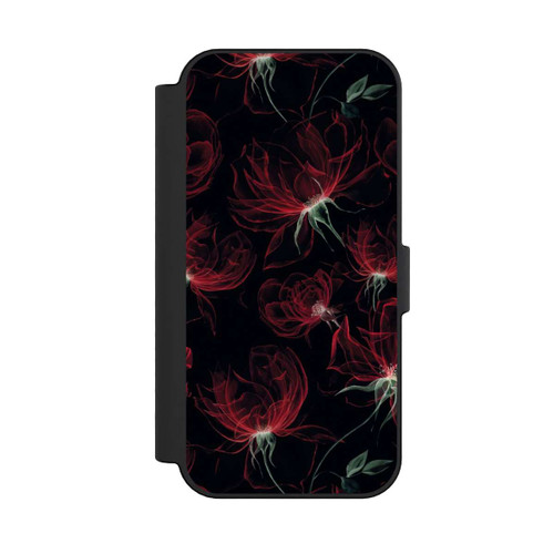 Apple iPhone 16 NIVOflip Tapete mit roten Blumen