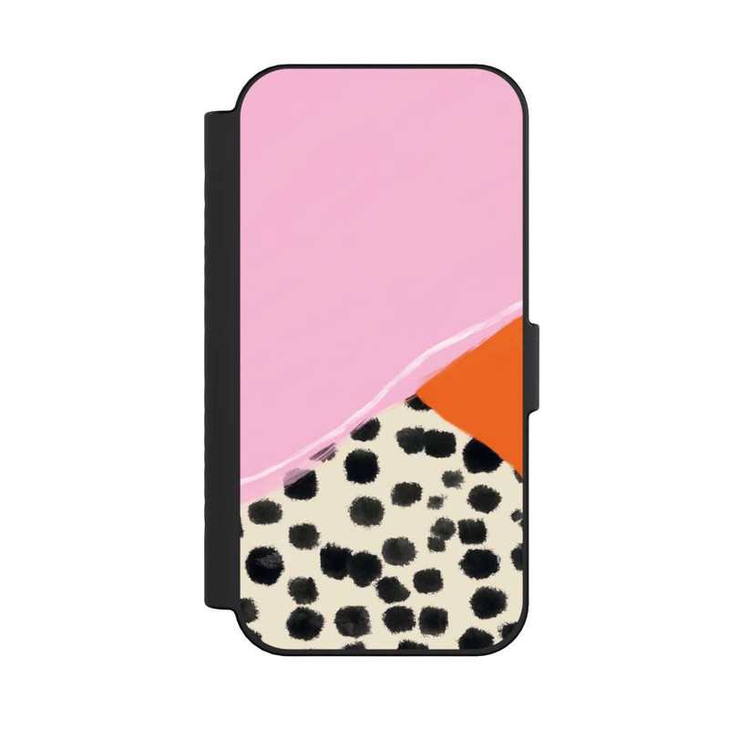 iPhone 16 NIVOflip Pink and Orange Modern Art with Dots