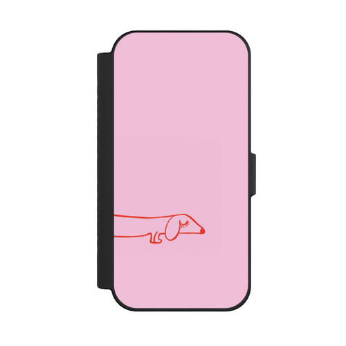 Apple iPhone 16 NIVOflip Dachshund Illustration Pink