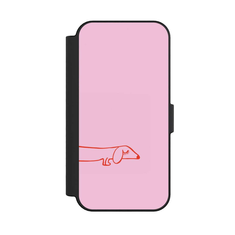 iPhone 16 NIVOflip Dachshund Illustration Pink