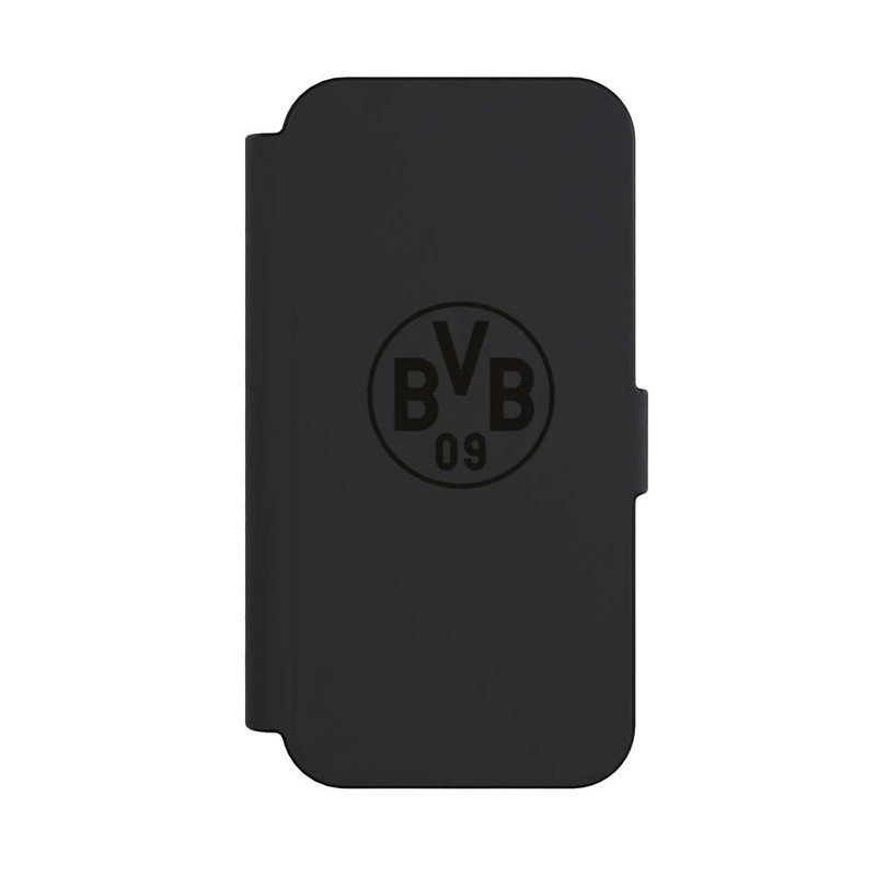 iPhone 16 NIVOflip BVB Logo Schwarz Transparent