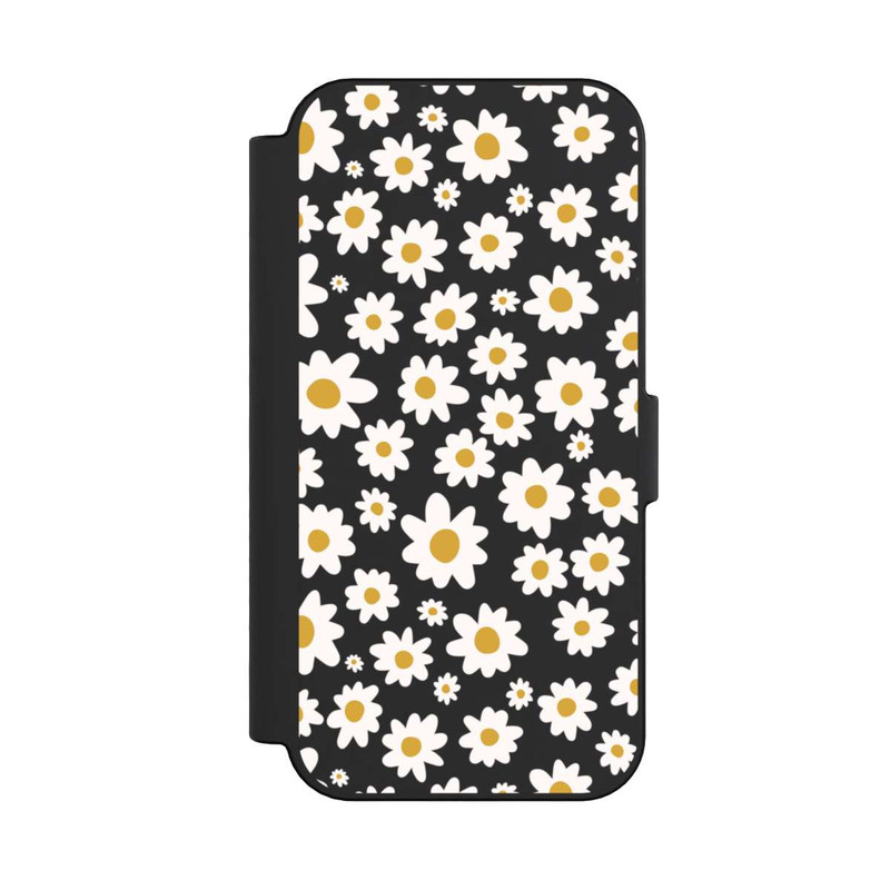 iPhone 16 NIVOflip Daisy Flower Seamless Pattern Transparent