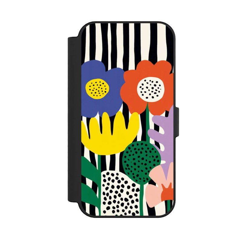 iPhone 16 NIVOflip Flowers Striped Background
