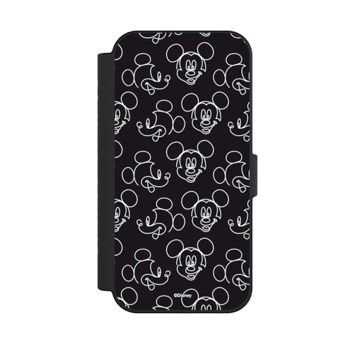 Apple iPhone 16 NIVOflip Disney Mickey Faces Black Line Art Pattern