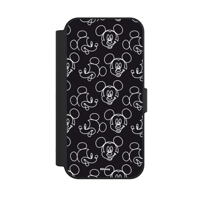 iPhone 16 NIVOflip Disney Mickey Muster Schwarz