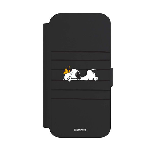Apple iPhone 16 NIVOflip Snoopy Woodstock Streifen Peanuts Transparent