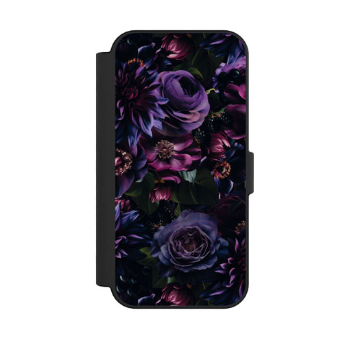 Apple iPhone 16 NIVOflip Dunkle Lila Blüten 