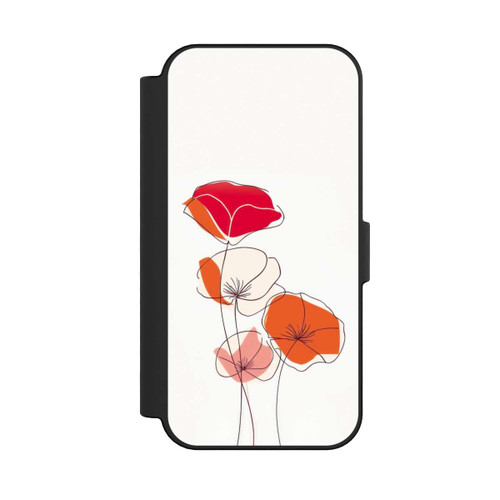 Apple iPhone 16 NIVOflip Mohn Line Art