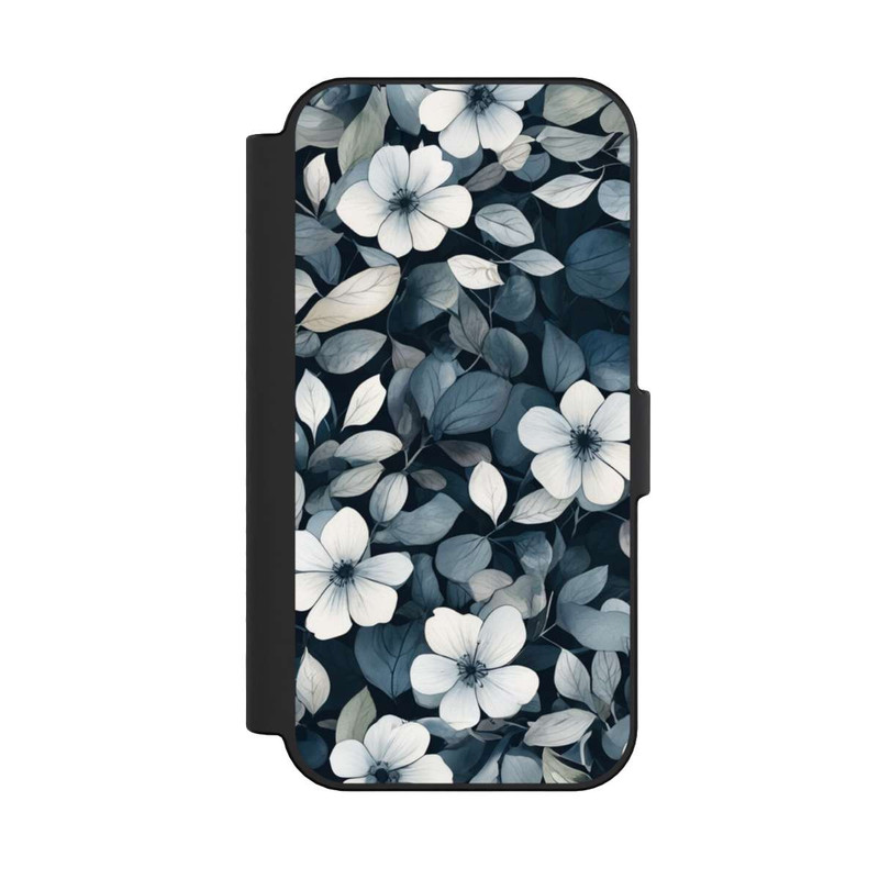 iPhone 16 NIVOflip Blaue Negativblumen mit KI