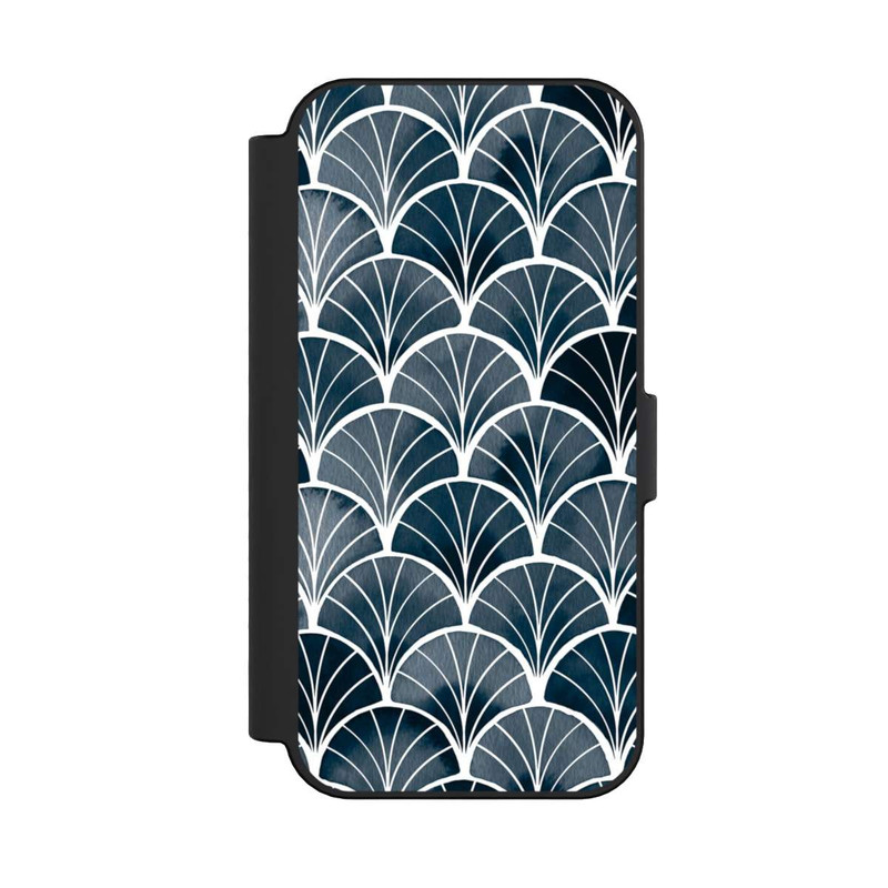 iPhone 16 NIVOflip Botanische Brise Art Deco Grau