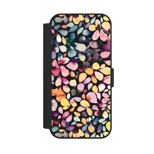 Apple iPhone 16 NIVOflip Eucalyptus Watercolor Leaves Black