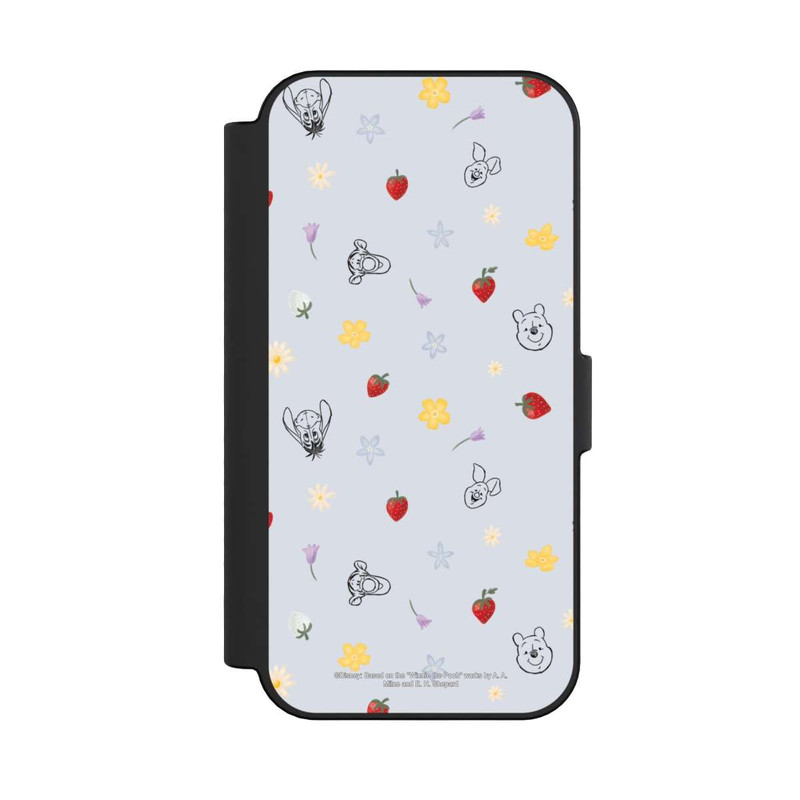 iPhone 16 NIVOflip Winnie Puuh und Freunde Erdbeer Muster Blau