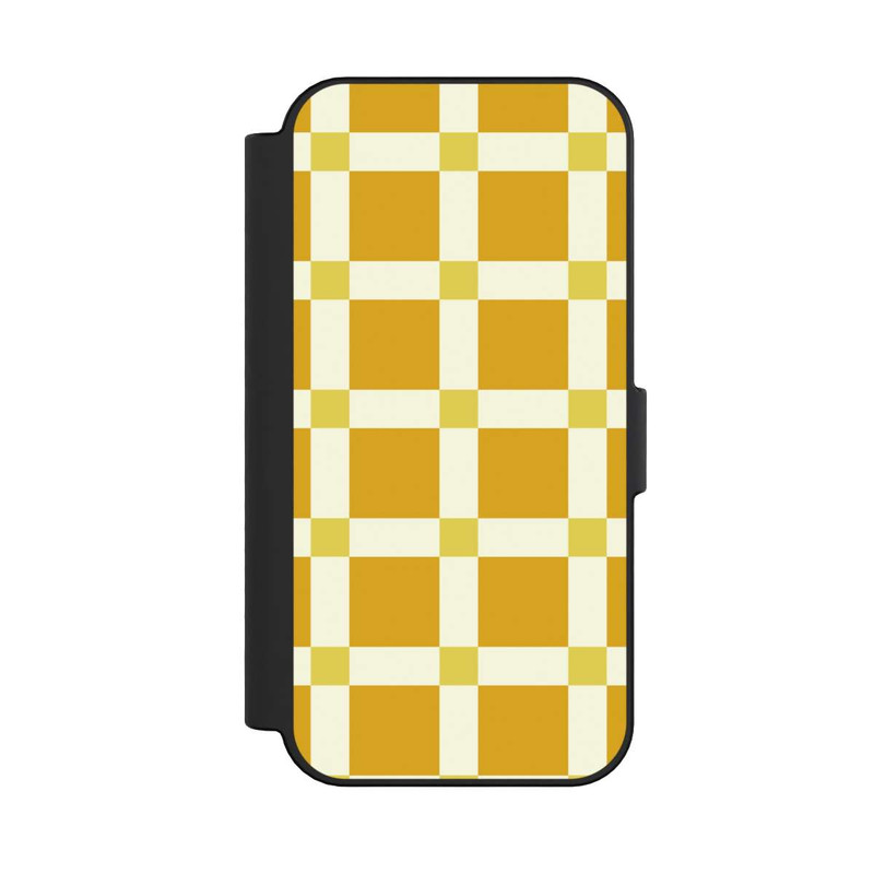 iPhone 16 NIVOflip Kariert Muster Gelb