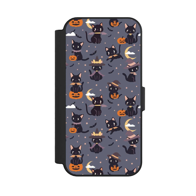 iPhone 16 NIVOflip Cute Halloween Witch Cats and Pumpkins