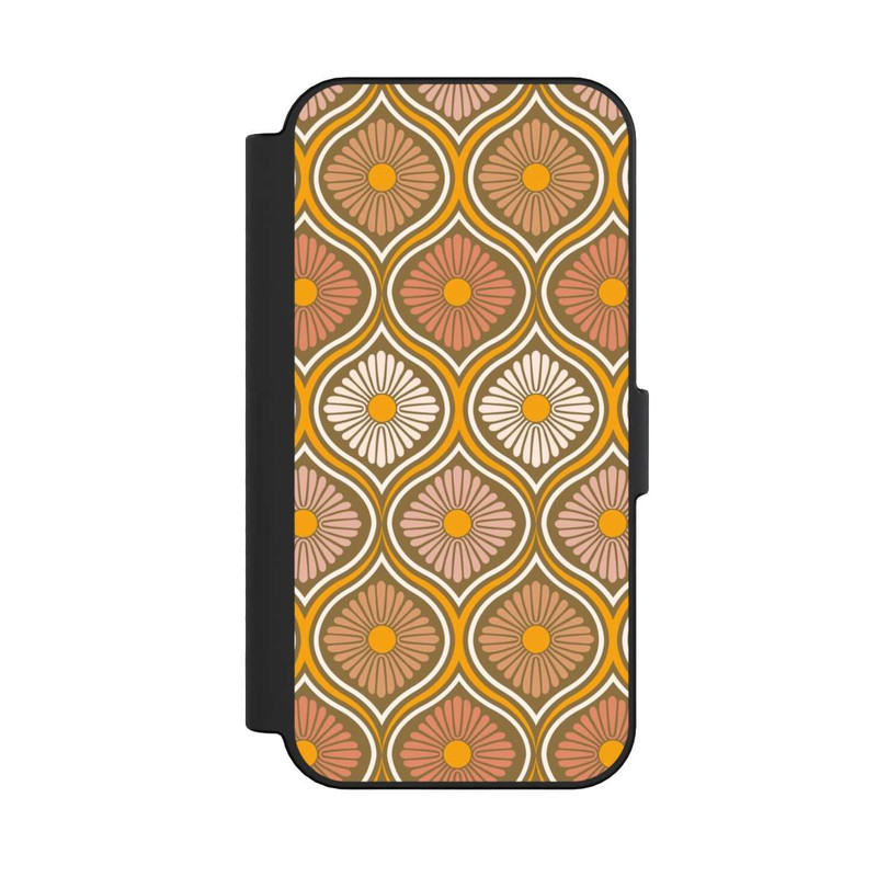 iPhone 16 NIVOflip Groovy 70s Retro Mid-Century Daisy Flowers