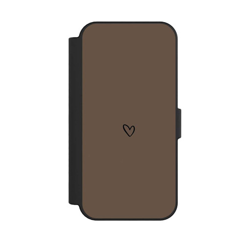 Apple iPhone 16 NIVOflip Herz Minimalistisch Braun