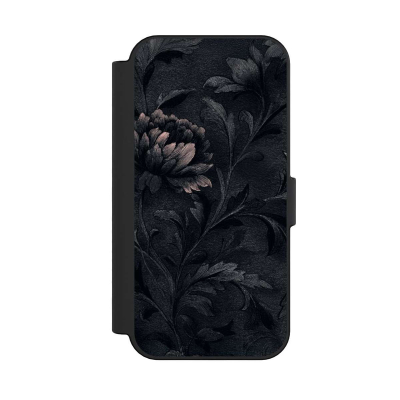 iPhone 16 NIVOflip Dunkles Blumenmuster Vintage
