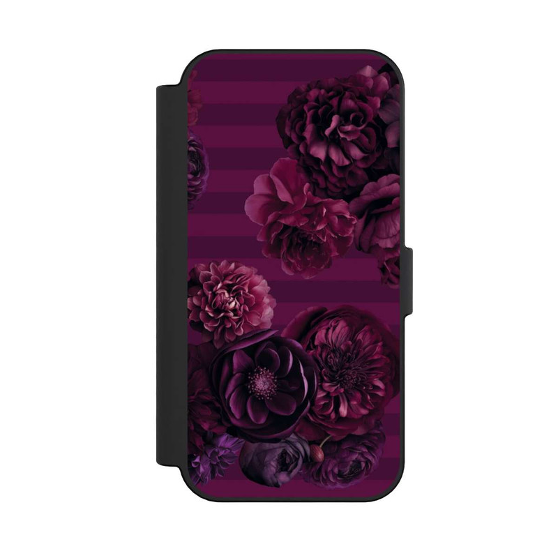 iPhone 16 NIVOflip Majestic Baroque Blossom Dream Burgundy Pink mit KI