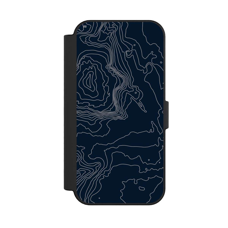 iPhone 16 NIVOflip Berg Höhenlinien Dunkel