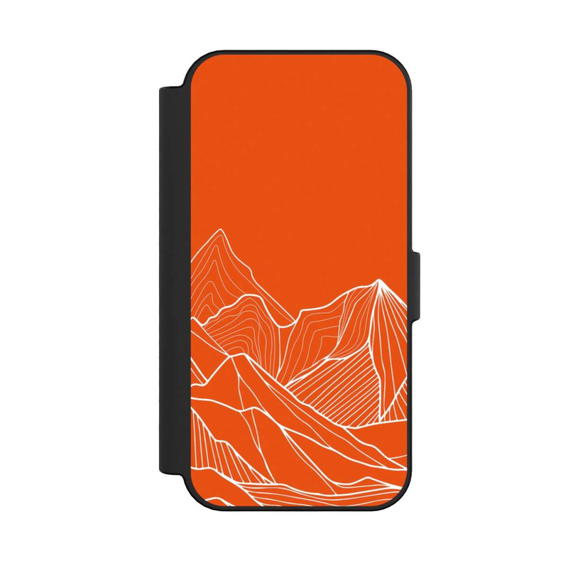 iPhone 16 NIVOflip Dessin de contour de montagne orange