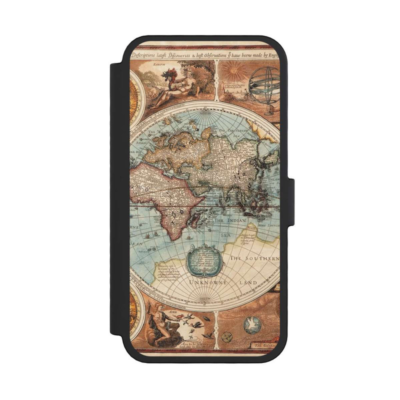 iPhone 16 Pro NIVOflip Carte du Monde Ancienne