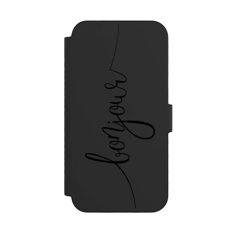 iPhone 16 Pro NIVOflip Bonjour Schwarz ohne Hintergrund