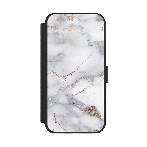 Apple iPhone 16 Pro NIVOflip Silberglitzer Marmorlook