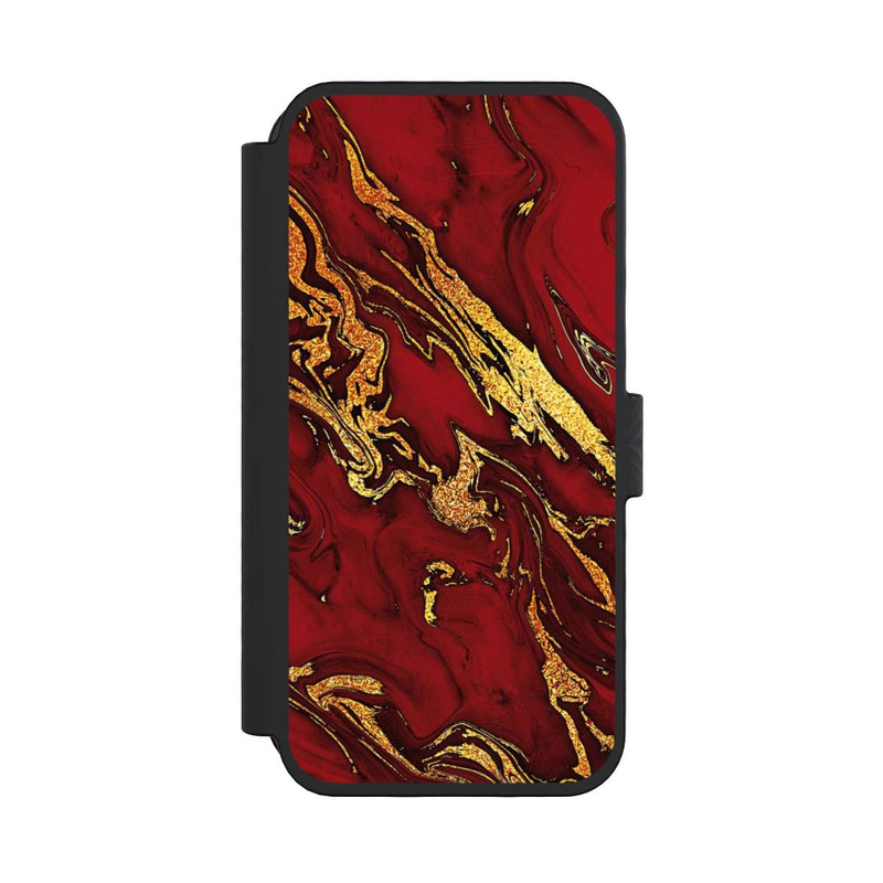 iPhone 16 Pro NIVOflip Red Gold Marble Look