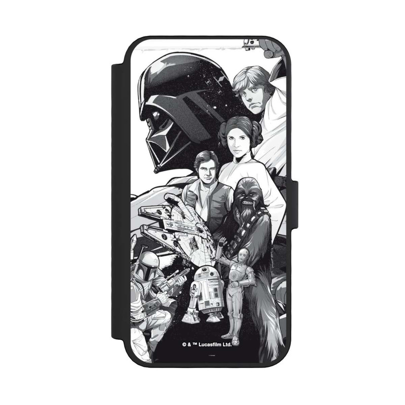 iPhone 16 Pro NIVOflip StarWars Charaktere - Schwarz-Weiß