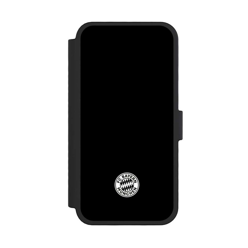 iPhone 16 Pro NIVOflip Klassisches FCB Logo Klein - Weiß auf Schwarz