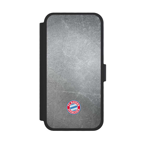 Apple iPhone 16 Pro NIVOflip Klassisches FCB Logo Klein - Bunt auf Metalllook