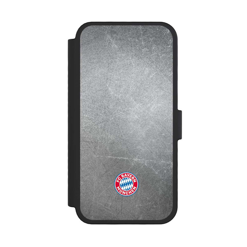 iPhone 16 Pro NIVOflip Klassisches FCB Logo Klein - Bunt auf Metalllook