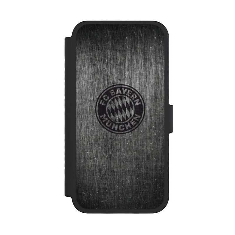 iPhone 16 Pro NIVOflip Metalllook FCB Logo einfarbig