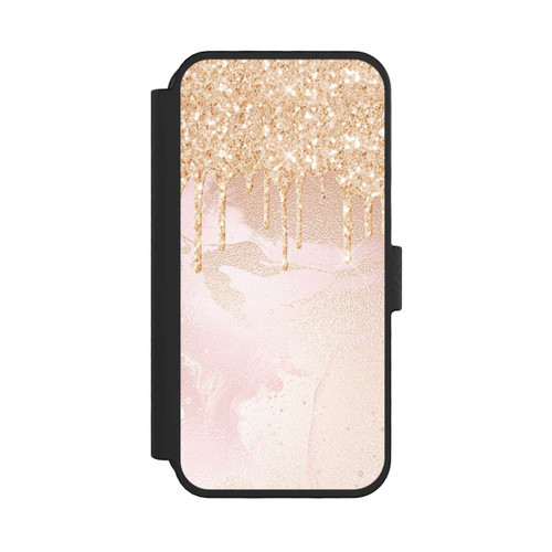 Apple iPhone 16 Pro NIVOflip Rosegold Glitter Droplet Look