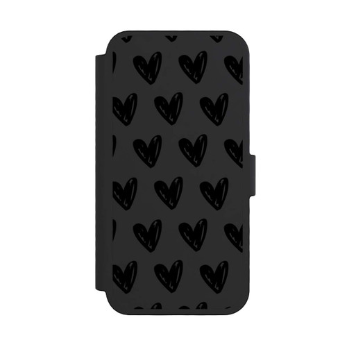 Apple iPhone 16 Pro NIVOflip Herzen Schwarz ohne Hintergrund
