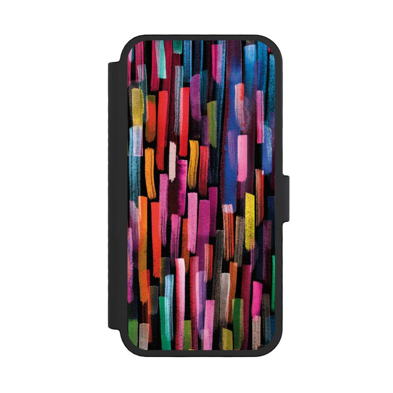 iPhone 16 Pro NIVOflip Coups De Pinceaux Colorés Noir