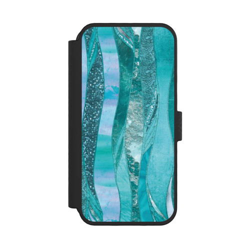 Apple iPhone 16 Pro NIVOflip Blue Glamour Glitter Look