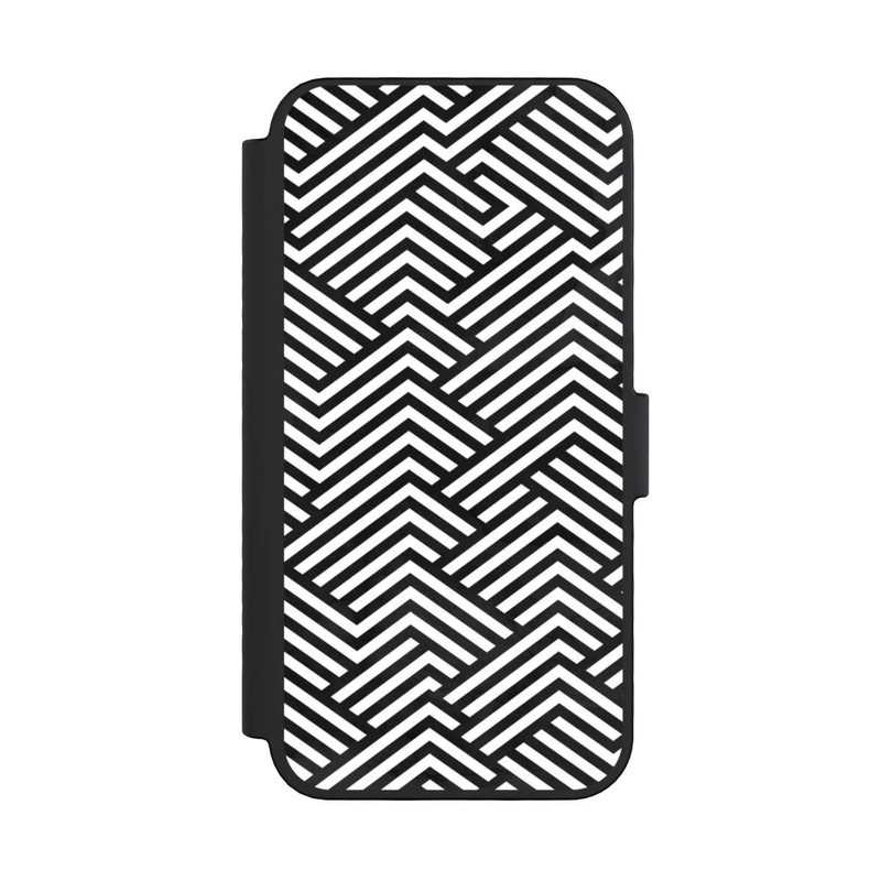 iPhone 16 Pro NIVOflip Schwarz und Weiß ZigZag
