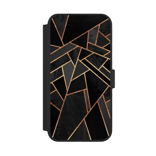 Apple iPhone 16 Pro NIVOflip Schwarze Nacht Gold Druck