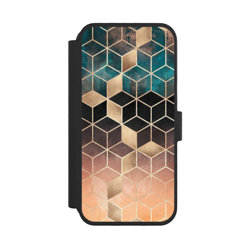 Apple iPhone 16 Pro NIVOflip Ombre Traum Würfel Gold Druck