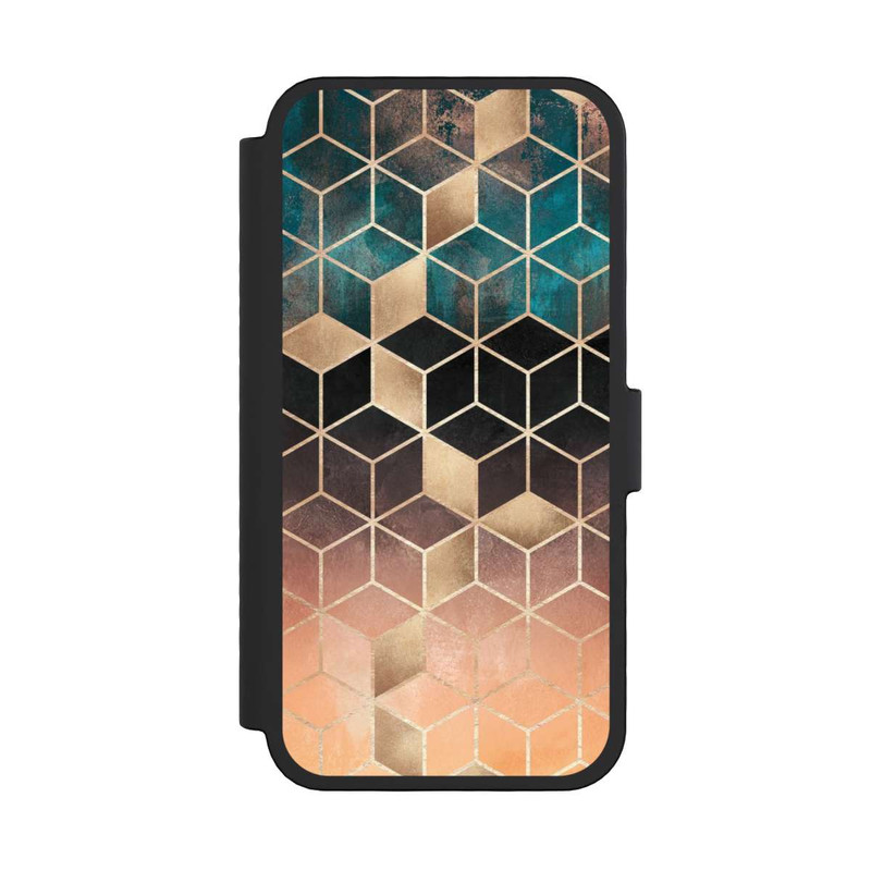 iPhone 16 Pro NIVOflip Cubes de rêve imprimé doré