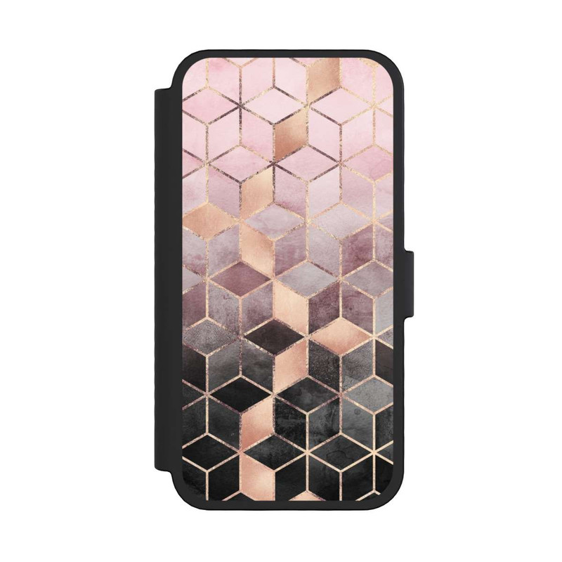 iPhone 16 Pro NIVOflip Pink-grauer Farbverlauf Würfel Druck